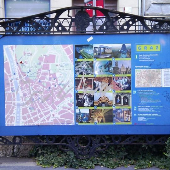 Werbetafel am Kaiser-Josef-Kai