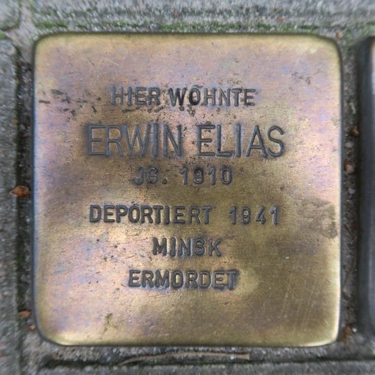 Stolperstein en memoria de Erwin Elias