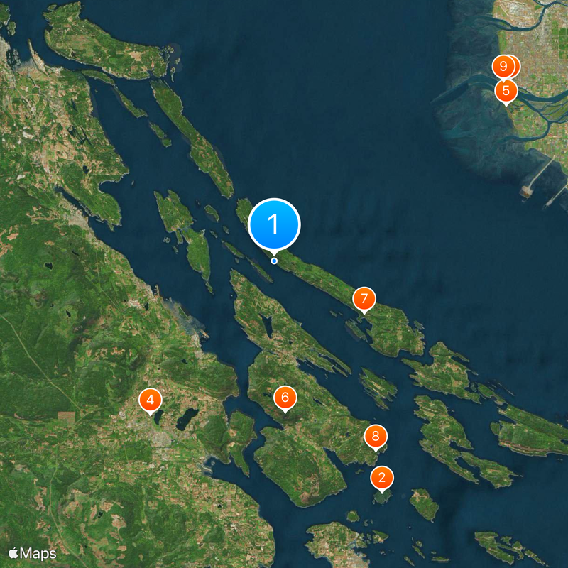 Gulf Islands Map