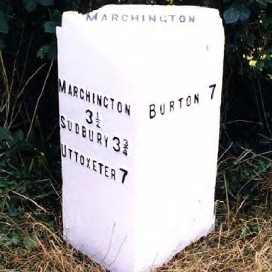 Milepost, south of Six Lane Ends