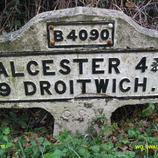 Milestone, Salt Way, E of Milepost Lane, E of Hall View & road bend