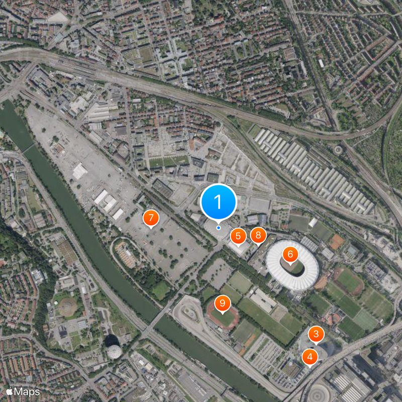 Hanns-Martin-Schleyer-Halle Mapa
