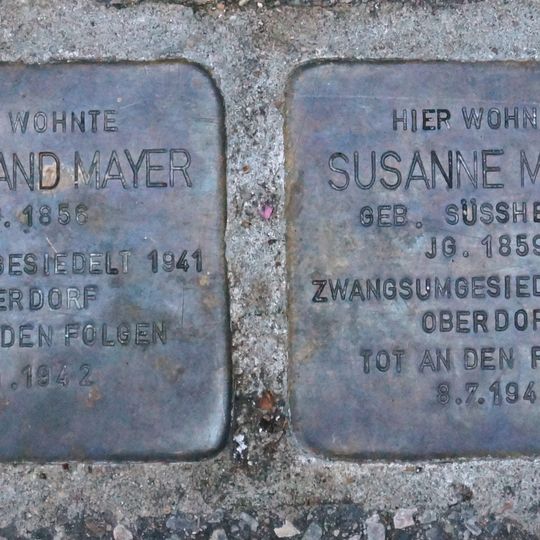 Stolperstein en memoria de Susanne Mayer