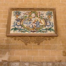 Ceramic panel of Saint Francis of Assisi at Sant Llorenç square