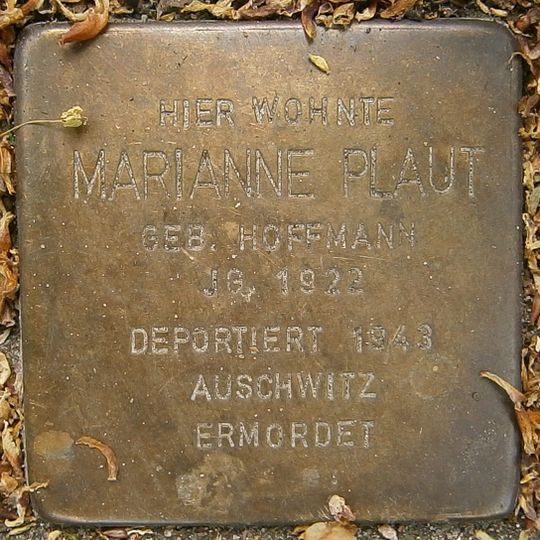 Stolperstein dedicated to Marianne Plaut