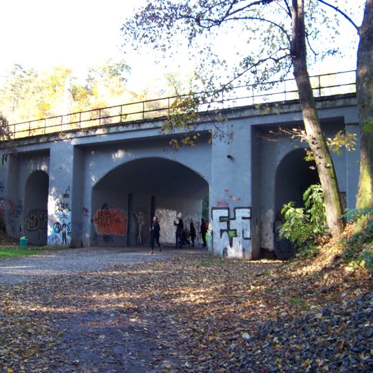 Railway underpass to Za Císařským mlýnem street