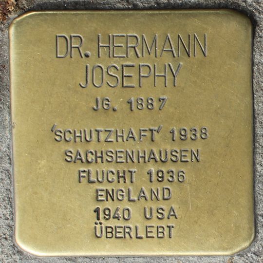Stolperstein en memoria de Hermann Josephy