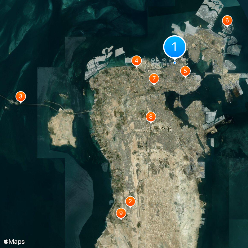 Bahrain World Trade Center Map