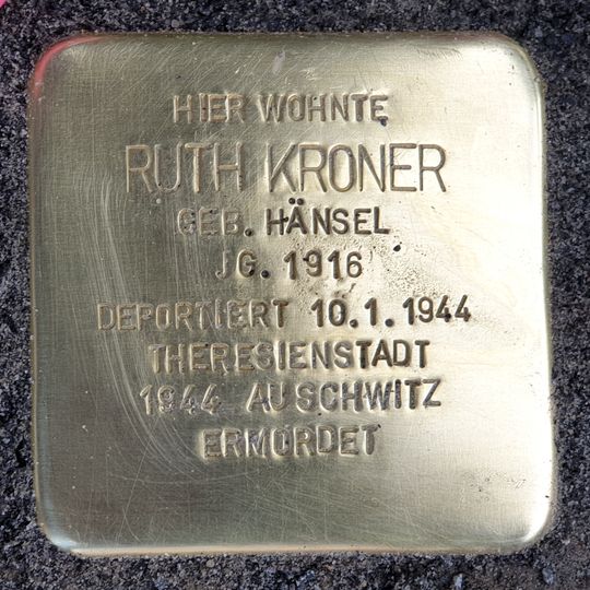 Stolperstein dedicated to Ruth Kroner