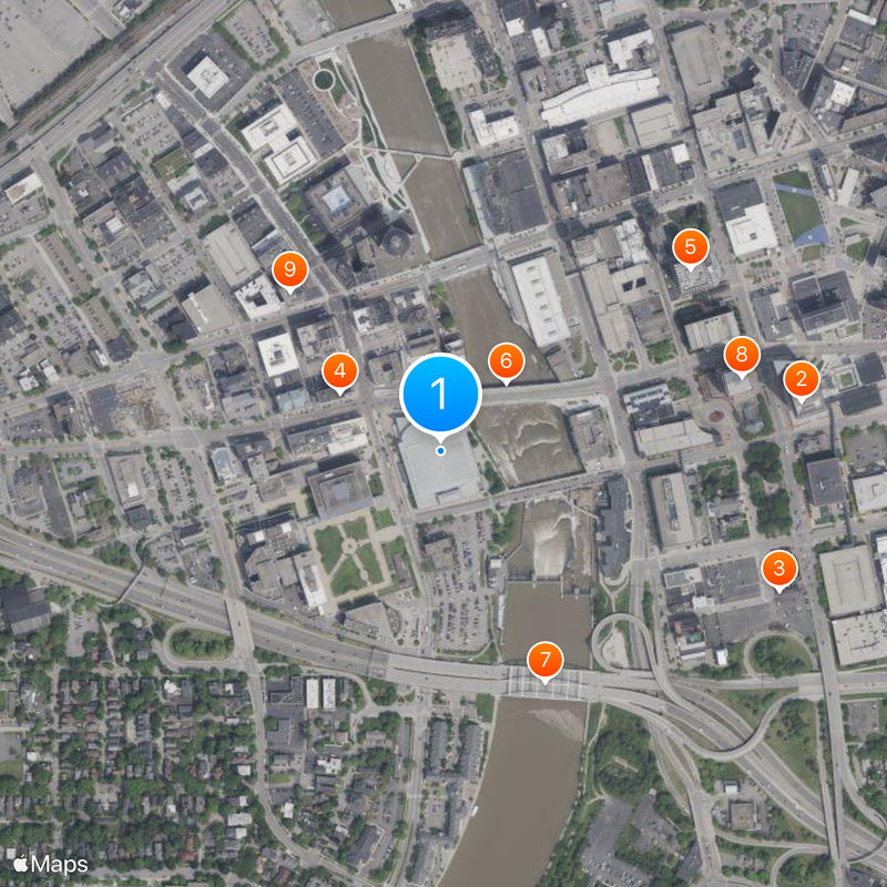 Blue Cross Arena Map