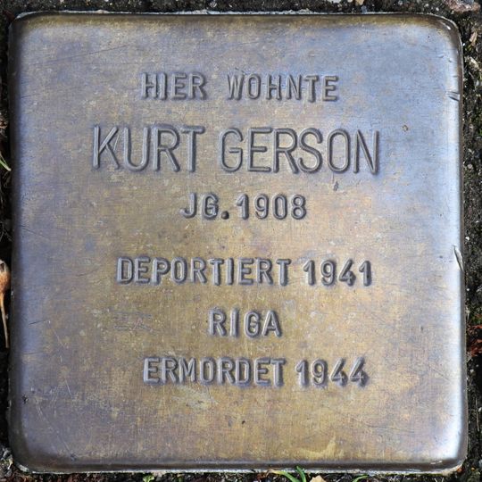 Stolperstein dedicated to Kurt Gerson