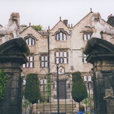 Kildwick Hall with kitchen block to rear