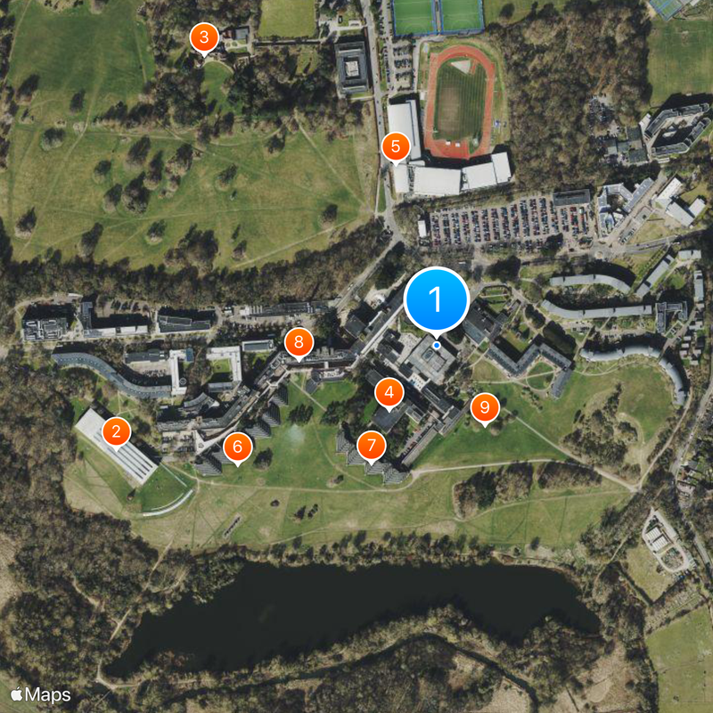 University of East Anglia Map