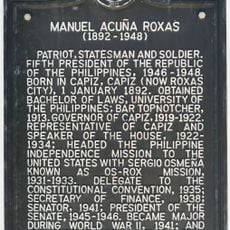 Manuel Acuña Roxas historical marker