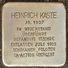 Stolperstein dedicated to Heinrich Kaste