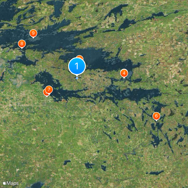 Parc national des Voyageurs Carte