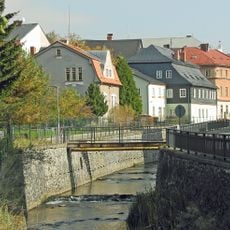 Lávka přes Kamenici v České Kamenici proti ulici Benátky