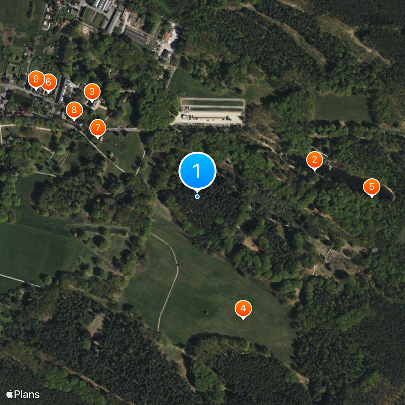 Parc d'azalées et de rhododendrons de Kromlau Carte