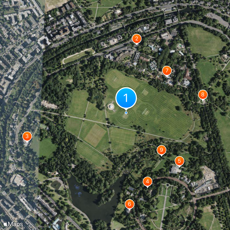 Regent's Park Mapa