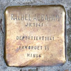 Stolperstein dedicated to Rachel Abraham