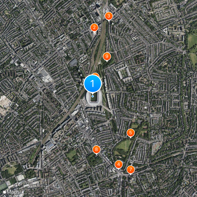 Emirates Stadium Map