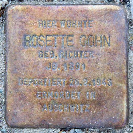 Stolperstein en memoria de Rosette Cohn