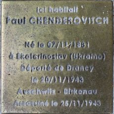 Stoleperstein à la mémoire de Paul Chenderovitch