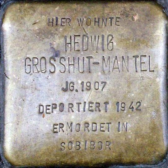 Stolperstein en memoria de Hedwig Großhut-Mantel