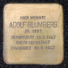 Stolperstein à la mémoire d’Adolf Blumberg