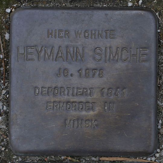 Stolperstein en memoria de Heymann Simche