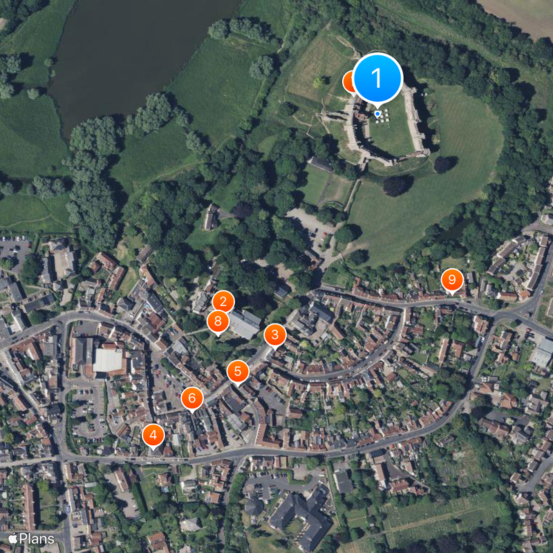 Framlingham Castle Kaart