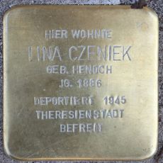 Stolperstein dedicated to Lina Czeniek