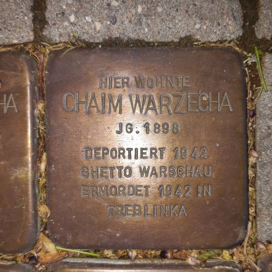 Stolperstein für Chaim Szmul Warzecha