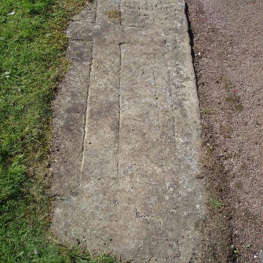 Re-used Calvary Cross Slab, Churchyard Of The Church Of The Blessed Virgin Mary