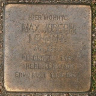 Stolperstein dedicated to Max Joseph Lehmann