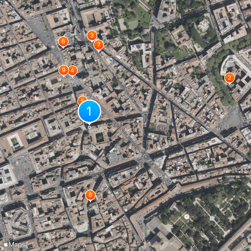 Sant'Andrea delle Fratte Map