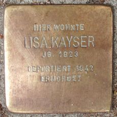 Stolperstein dedicated to Lisa Kayser