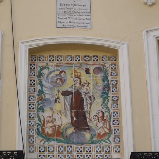 Ceramic panel of Our Lady of Mount Carmel