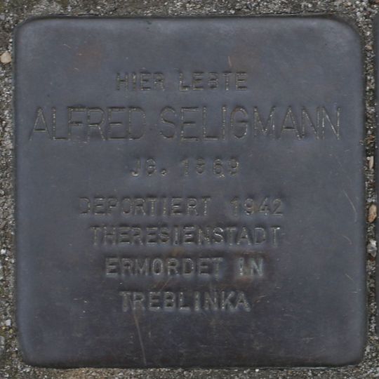 Stolperstein en memoria de Albert Seligmann