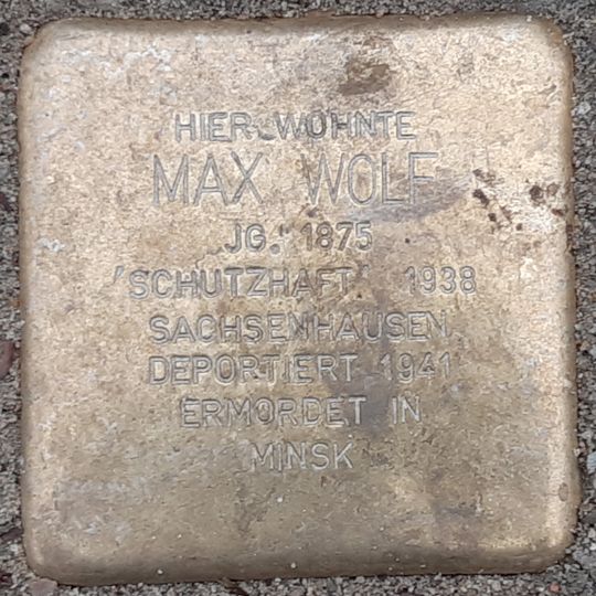 Stolperstein em memória de Max Wolf