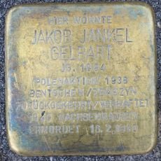 Stolperstein dedicated to Jakob Jankel Gelbart