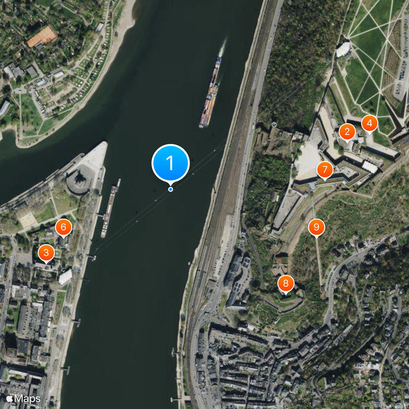Koblenz cable car Mapa
