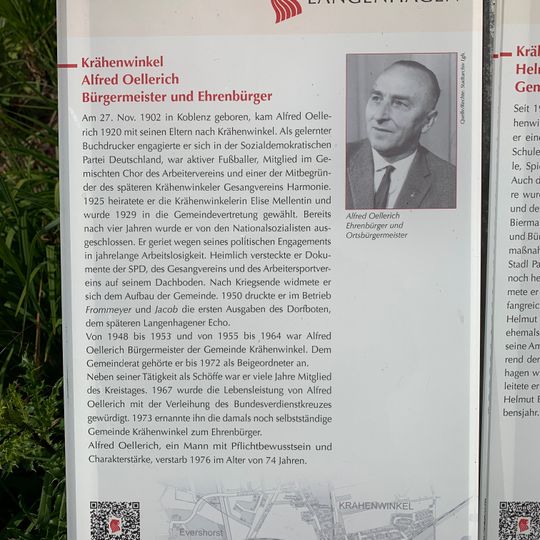 GLIEM Tafel 21 Alfred Oellerich, Bürgermeister und Ehrenbürger