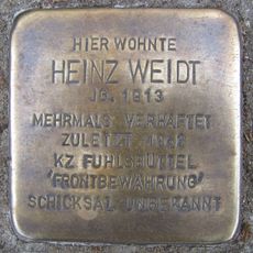 Stolperstein en memoria de Heinz Weidt