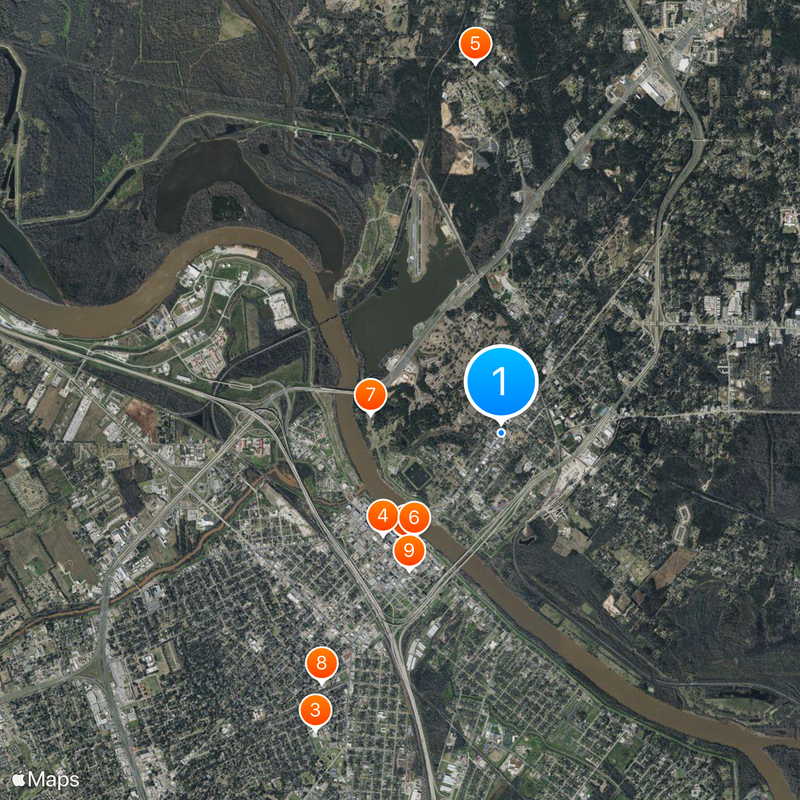 Pineville Map