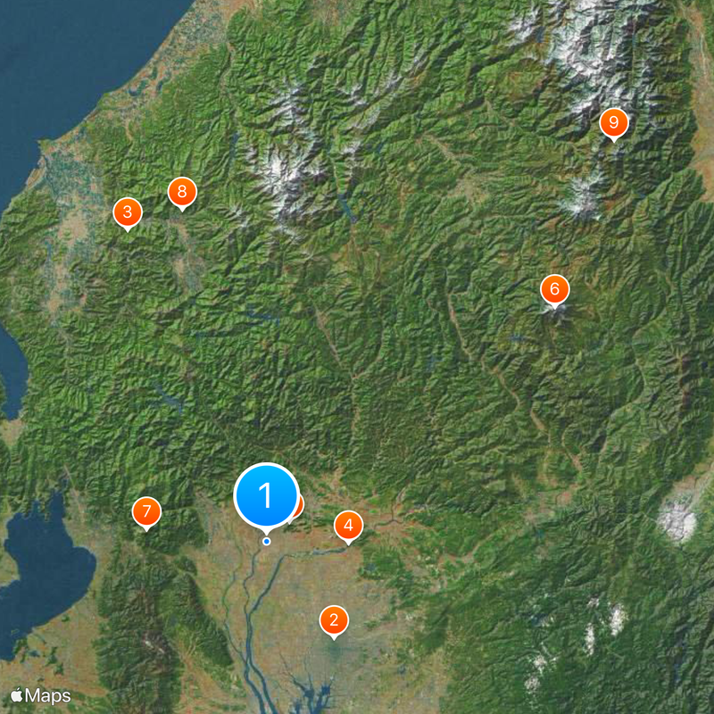 Prefektura Gifu Mapa