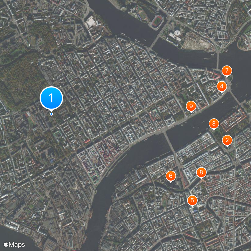 Île Vassilievski Carte