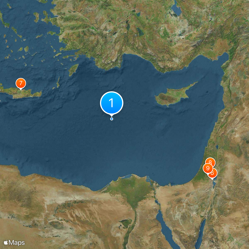 Morze Lewantyńskie Mapa