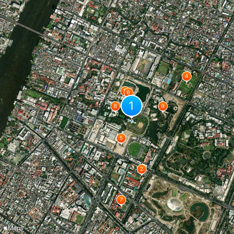 Salão do Trono Ananda Samakhom Mapa