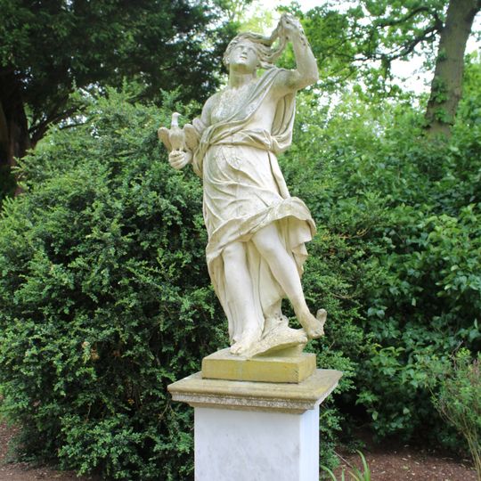 Steps And Pair Of Statues On North Terrace At Belton House